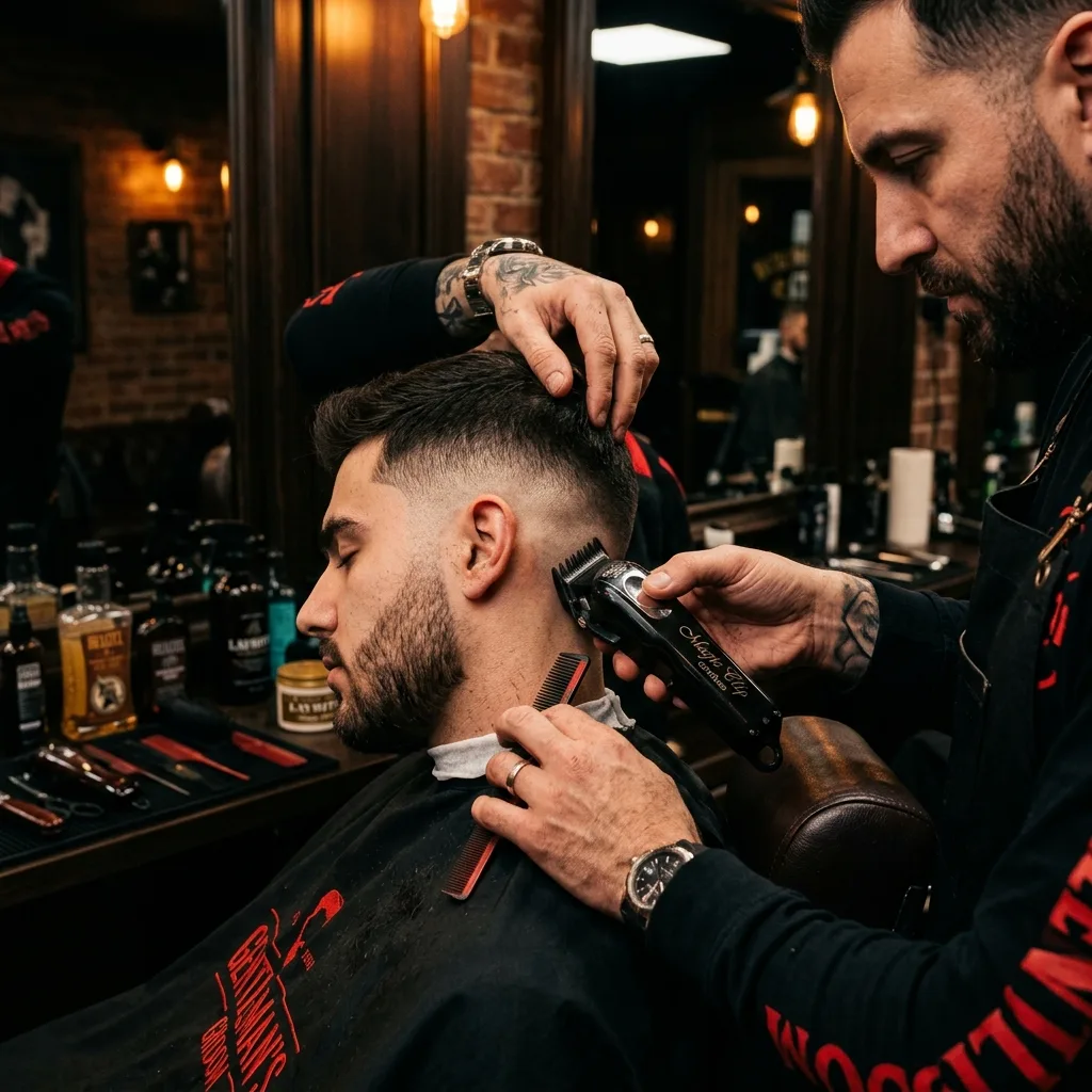 Precision skin fade haircut at Master Cut barber Plymouth