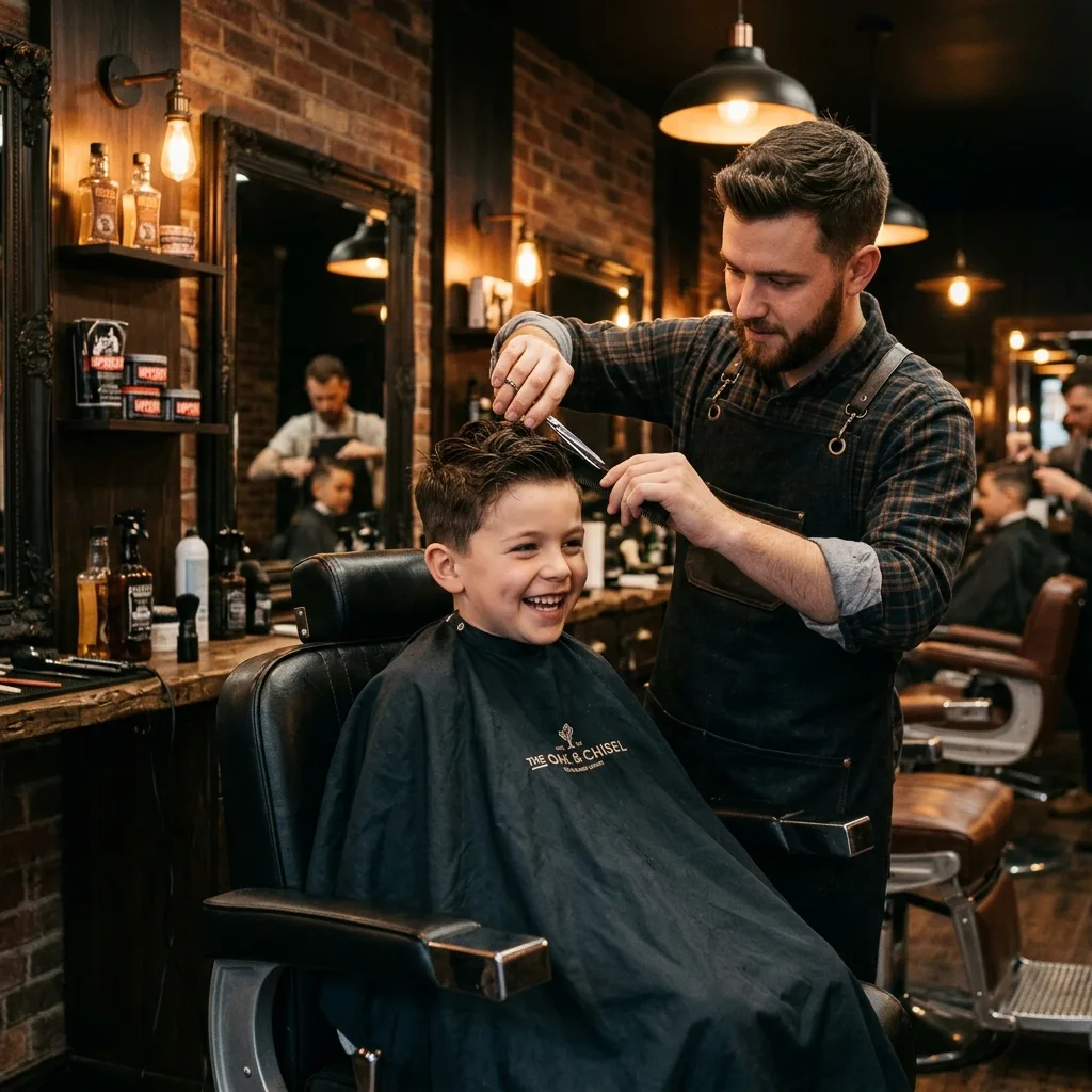 Kids haircut at Master Cut barber Plymouth - friendly childrens cuts